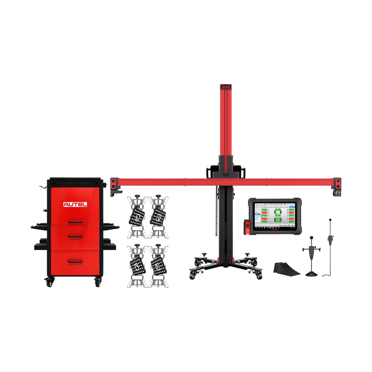 Autel IWA500 Wheel Alignment System with Tablet and Storage